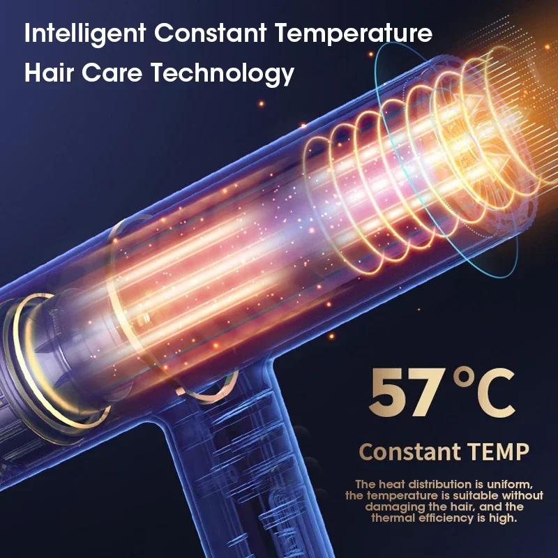 Hair Dryer Strong Wind Salon Dryer Air and Cold Air Wind Negative Ionic Hammer Blower Dry Electric Hair Dryer