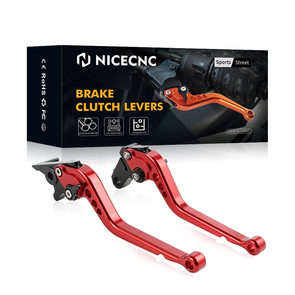Alavanca de freio e embreagem para motocicleta, para kawasaki z900, z650, z 650, versys 650, versys 1000, ninja 650r/tablete vulcan/s 650cc: red long