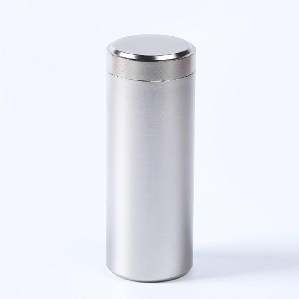 70ML/120MLAirtight Tea Canister Travel Loose Tea Caddy Metal Storage Bottle Kitchen Spice Coffee Powder Container Can: 120ml Silver