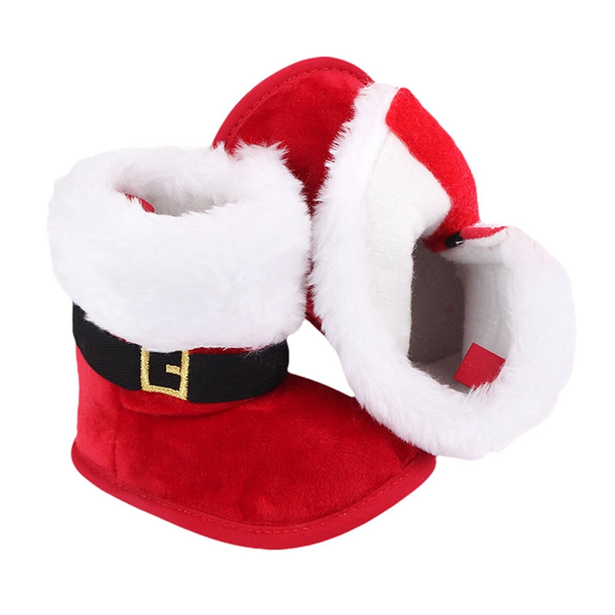 Zapatos de bebé de Navidad de otoño e invierno, zapatos antideslizantes de fondo suave para bebés, zapatos de algodón para bebés, botas cálidas: Blanco / 11