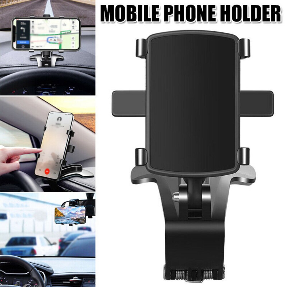 Van Universele Auto Dashboard Telefoon Houder Clip 360 ° Rotatie Voor 3-7 Inch Smartphones