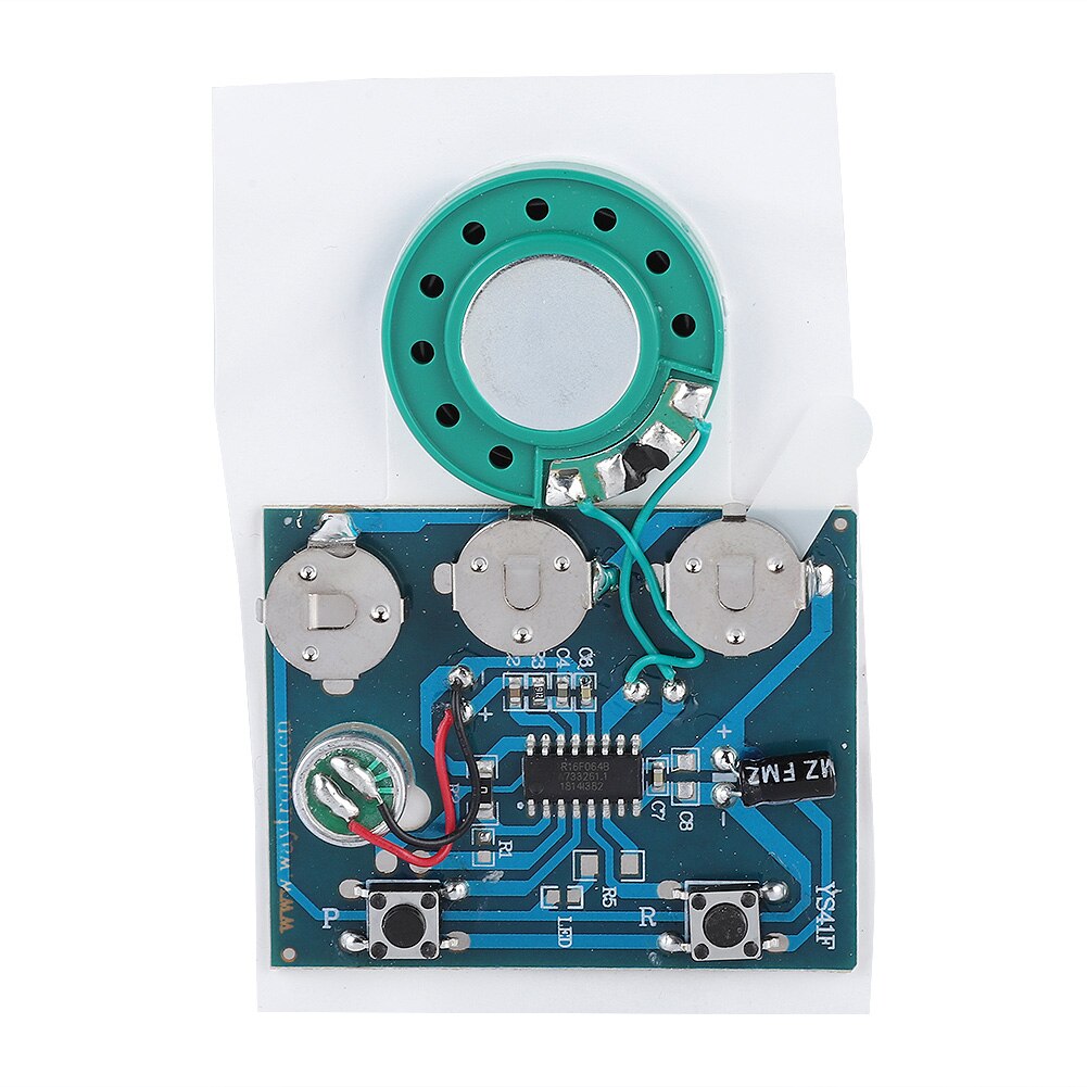 Optagelig lyd stemmemodul chip musik stemmemoduler med knap batteri kablet dobbelt knap kontrol 27s stemmemodul: Nøglekontrol