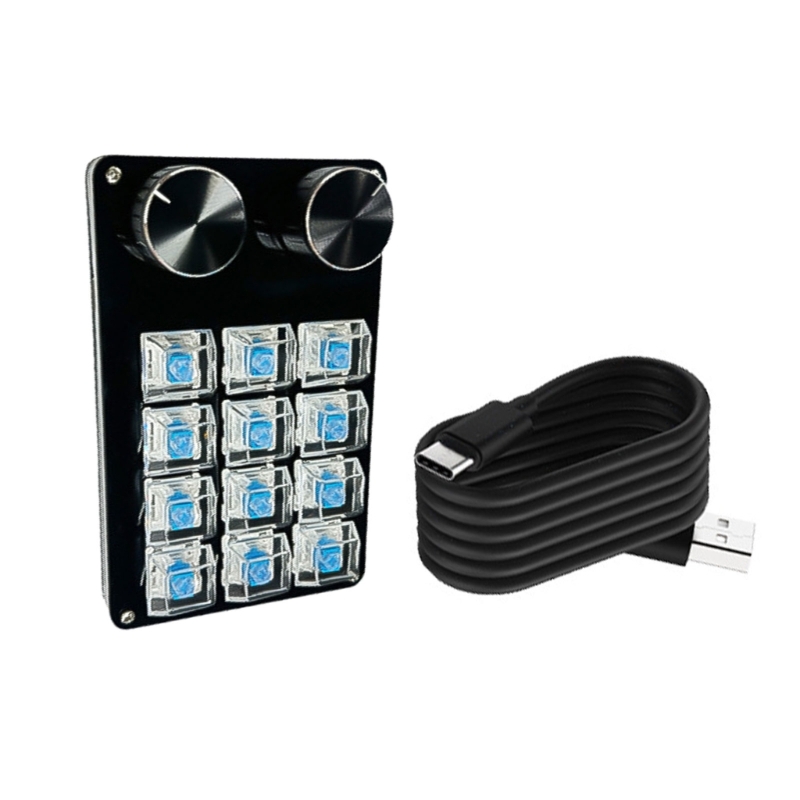 High Efficiency Programmable Macro Keyboards,9/10/12/15Key Mechanical Gaming Keypad for Multimedia and Industrial Use