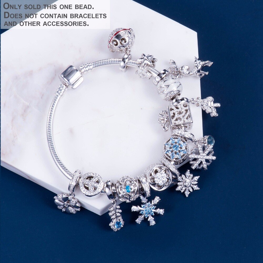 Video! Blau sonnenschein 925 Sterling Silber perlen Reize passen Armbänder Nie ändern farbe DDBJ123