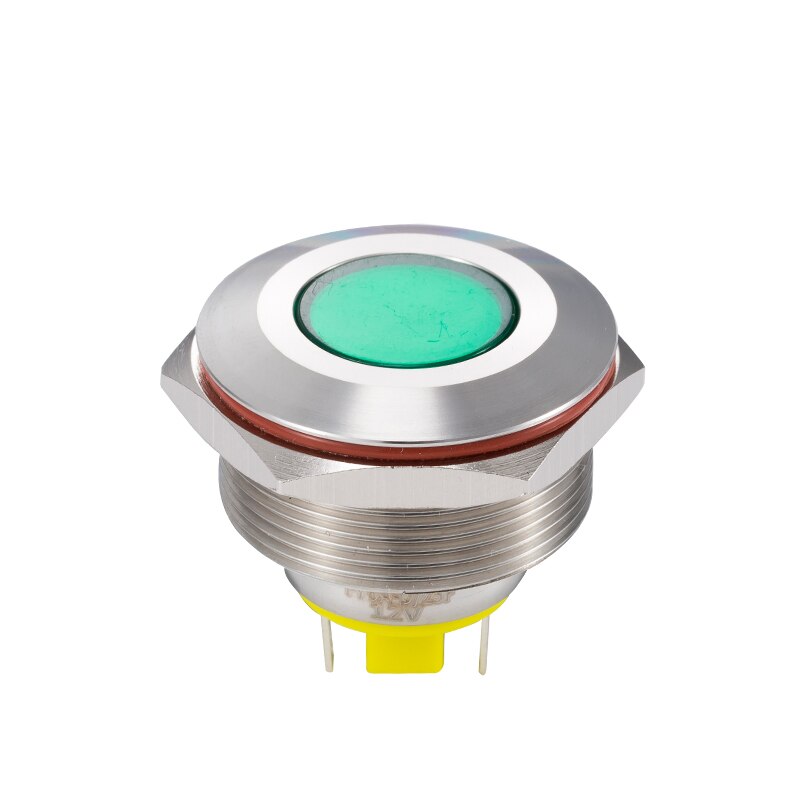 Illuminate Signal Light 25mm Waterproof Metal Indicator Light Stainless Steel 6v 12v 220v Led Pilot Signal Lamp with Wire
