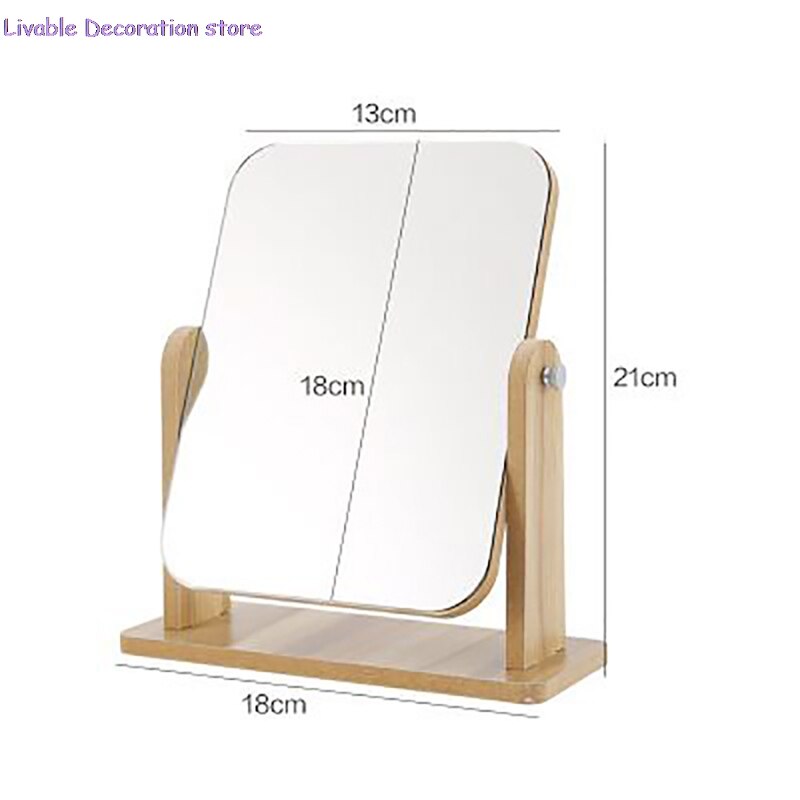 Spin Assembly Mirror Portable Makeup Mirror Screen Vanity Mirror Single Mirrors: S