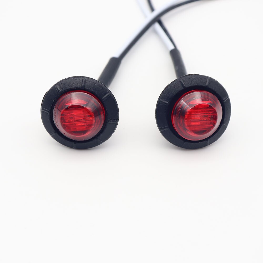 10PCS Red Car External Lights 12V 3 LED Auto Car Bus Truck Wagons Side Marker Indicator Trailer Light Rear Side Lamp