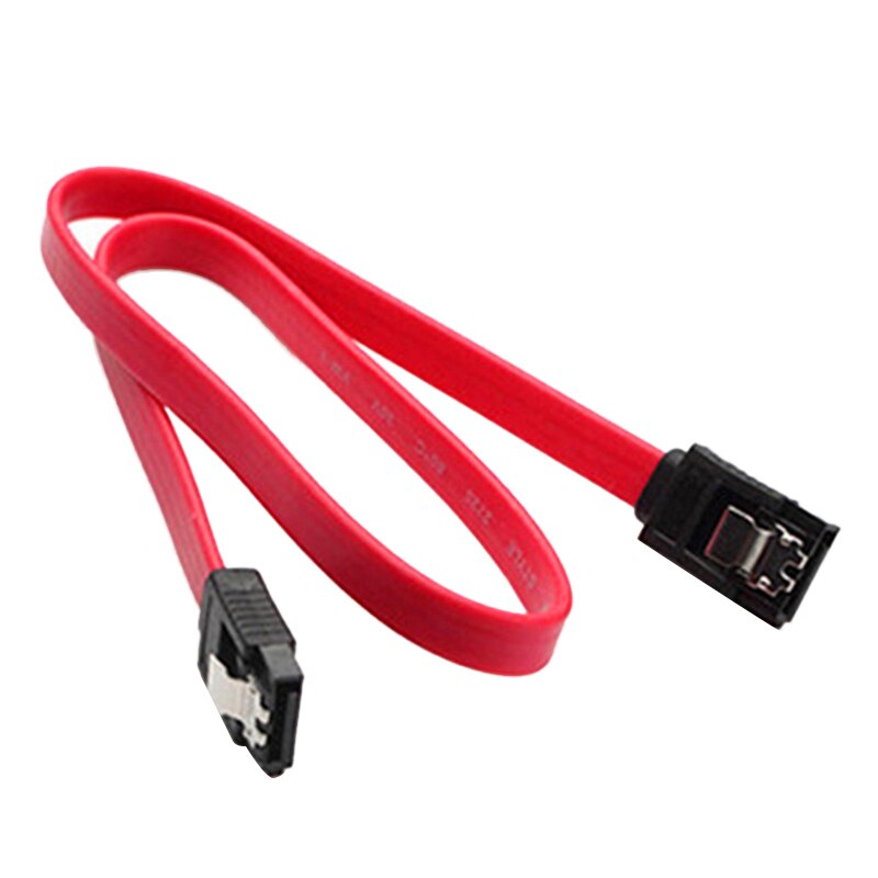 SATA kablo SATA II veri kablosu SSD HDD sabit Disk katı hal diski DIY PC bilgisayar SATA veri iletim kablosu 45cm: Kırmızı