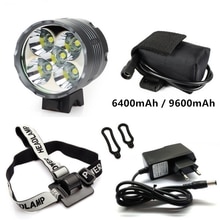 Wasafire 7000lm 5*  xml  t6 led sykkel lys sykkel hodelykt sykling frontlys mtb frontlys  + 18650 batteripakke  + 8.4v lader