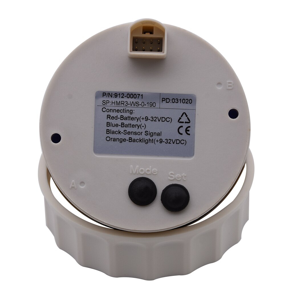 85mm Stiefel rüder Winkel Messgerät + Sensor 12v 24v 0-190 Ohm Meter Marine Anzeige mit paarung Sensor 7 farben Edelstahl