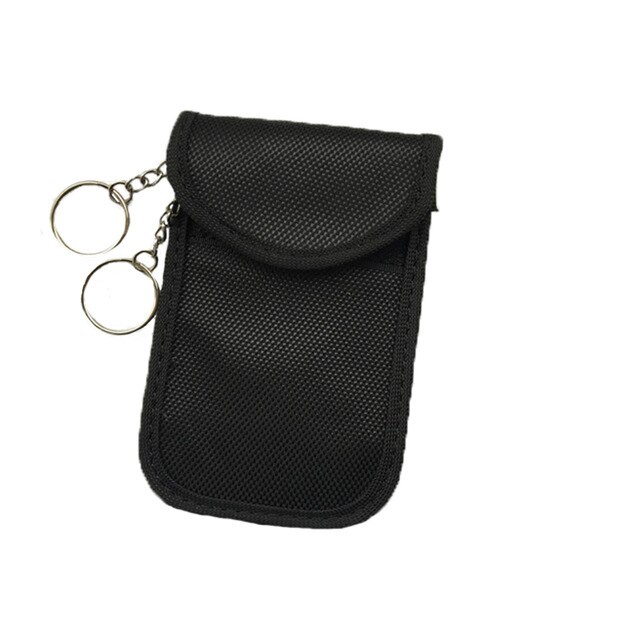 Faraday Car Key RFID Blocker Case Double Rings Pull Card Bags FOB Signal Blocking Shielding Pouch for Privacy Protection BAG1009: Default Title