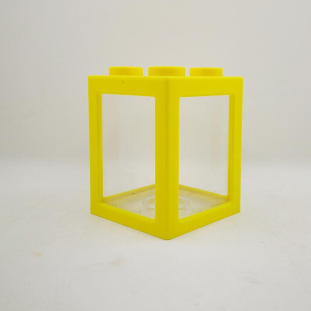 Aquarium Stapelen Ecologische Emmer Aquarium Algen Bal Spider Doos Kleine Mini Reptiel Rij Cilinder Landschap Seawe: yellow