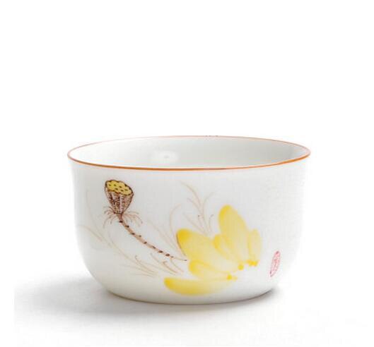 Thee Cup Wit Porselein Theekopjes Handgeschilderde Keramische Ambachten Collectie Porselein Keramische Cup 90 Ml Theekopje: 7