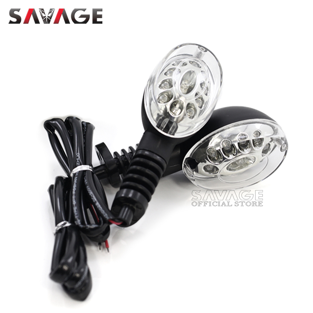 Turn Signal Indicator LED/Bulb For KAWASAKI NINJA 250R Vulcan S 650 KLX250S KLX 250/150/125 D-TRACKER Motorcycle Light Lamp Lens: LED Light Clear