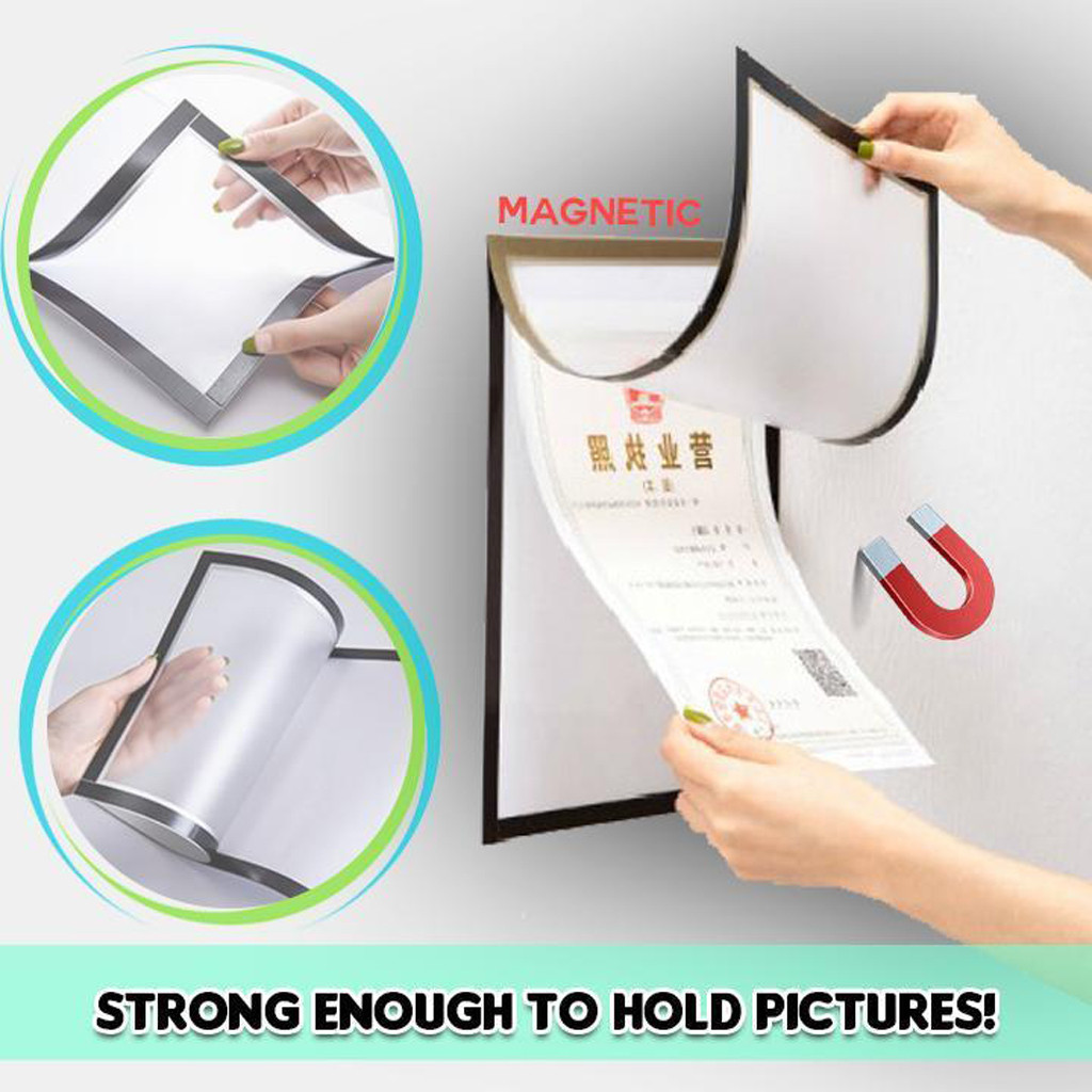 Slam Proof Magnetic Photo Frame Magnetic Picture Frame Refrigerator Wall Decor Porta Retrato Marco Foto Ramka Na Zdjecie A4 A3