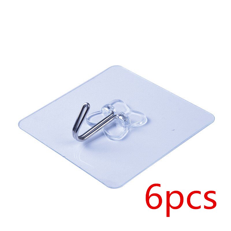 6 accesorios colgantes de decoración para cocina, utensilios de cocina para el hogar, estantes de almacenamiento, suministros de cocina, ganchos fuertes, utensilios de cocina: 6PCS