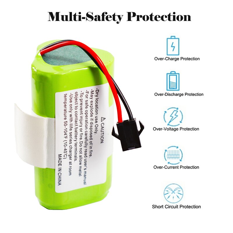 New 2600 mah li-ion battery for cecotec conga 890 slim, conga slim, conga thin 890,,  / 3400 thin wet robotic vacuum cleaner