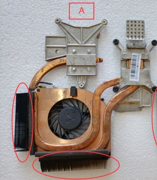 Original ordenador portátil disipador ventilador de refrigeración para HP DV6 DV7 DV7-2000 2100 DV7-3000 DV6-2000 DV6-2100 disipador CPU 600868-001 584244-001: A SET