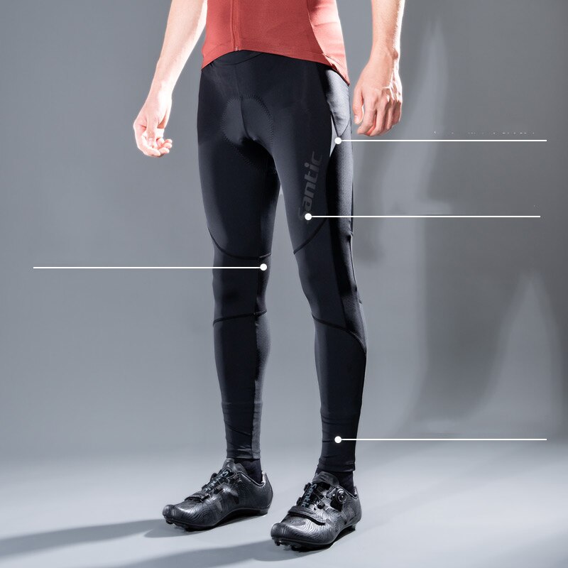 Santic-Pantalones largos para ciclismo, mallas largas acolchadas de esponja para ciclismo de montaña, para hombre, para otoño