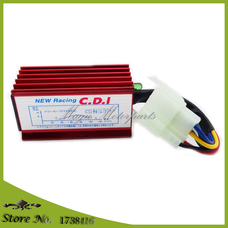 Aluminium 6 pin ac cdi racing cdi box firkantet til 150cc 200cc 250cc roketa kazuma sunl atv quad elektrisk