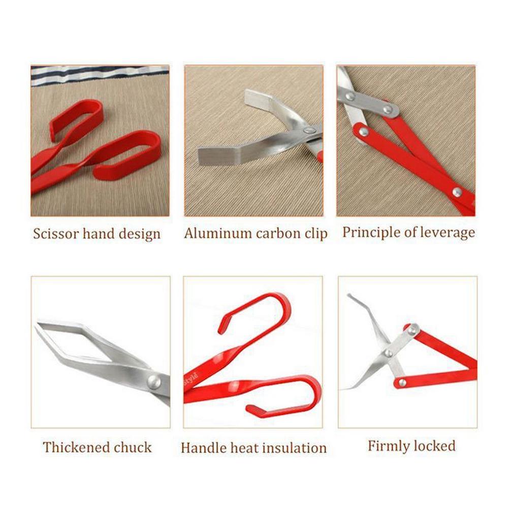 BBQ Charcoal Tongs Barbecue Carbon Clamp Aluminum BBQ Tools Pliers Grilled Food Clip Portable Tongs Barbecue Accessories