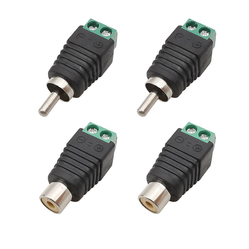 RCA Stecker & RCA Buchse Schraube Terminal Block Adapter RCA AV Audio- Video CCTV Kamera Lautsprecher Draht Kabel Anschlüsse