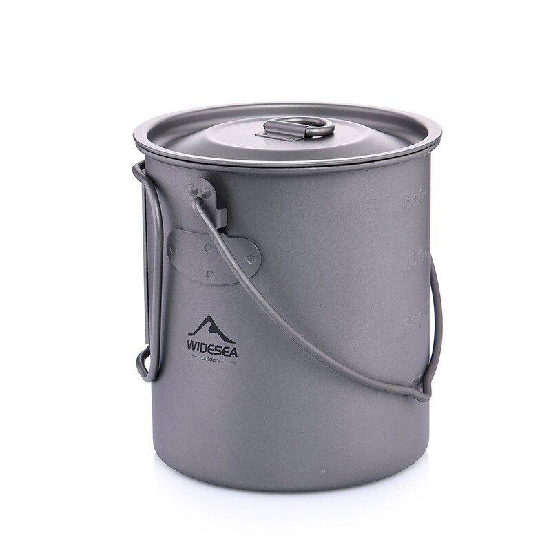 Widesea 750Ml Titanium Camping Pot Toeristische Kookgerei Picknick Gebruiksvoorwerpen Outdoor Keuken Apparatuur Reizen Diner Kookgerei Wandelen: Default Title