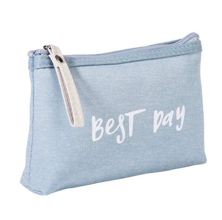 Sac à cosmétiques de voyage multifonction pour femmes, trousse de maquillage, bourse à fermeture éclair, de beauté, avec lettres imprimées: 1
