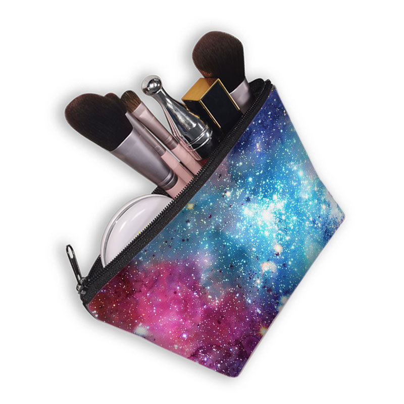 Galaxy Star Print kosmetyczki planeta kobiety makijaż torby damskie szminki przechowywanie kosmetyki torba dziewczyny kosmetyczka organizatorzy