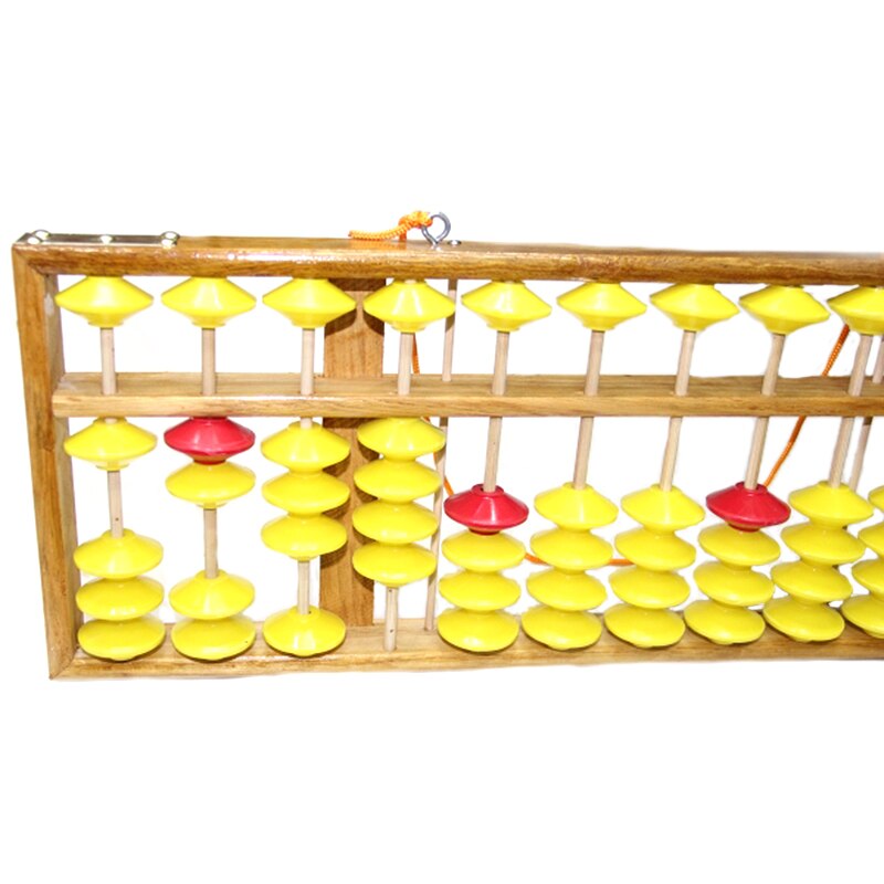 Ábaco chino 13 columna Suspensión de madera tamaño grande Abacus antideslizante instrumento sorobán chino en matemáticas niños educación matemáticas juguete 58Cm