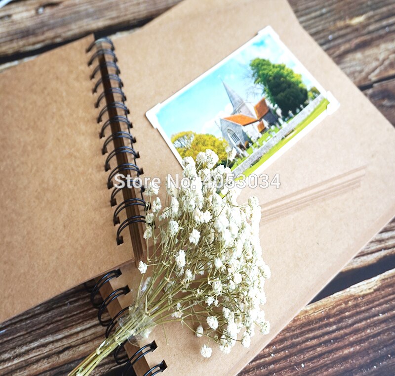 98 pages Wedding Guestbook // Kraft Scrapbook Album // Spiral Bound Photo Album