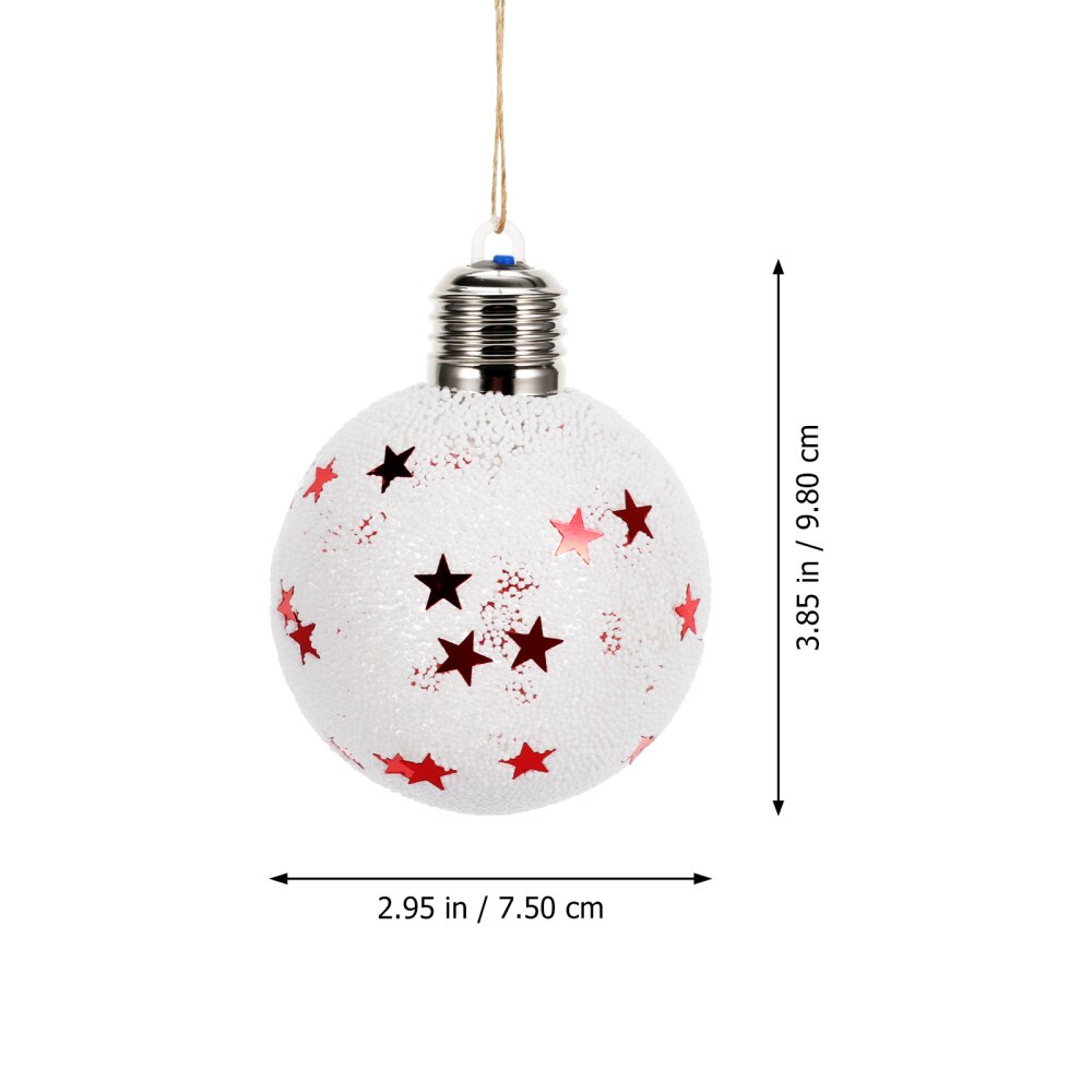 5pcs Christmas Ball Hanging PVC LED Light Ball Craft for Home