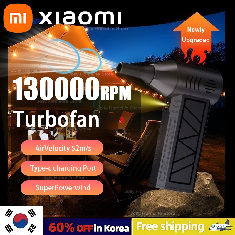 Xiaomi X3 Violent Blower Turbo Jet Fan 130000RPM Handheld Brushless Motor 3nd Generation Wind Speed 52m/s industrial Duct Fan