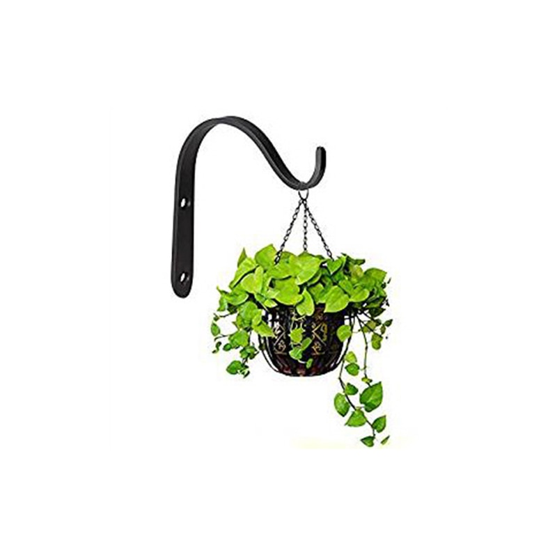 4 stk metal kroge med skruer j-krog vintage bøjle jern dekor plante håndklæde hjemme sort holder stof lanterne til ophæng