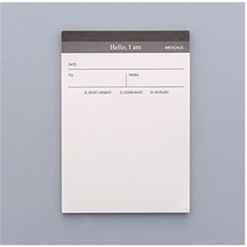 1pcs Simple business day plan books this note can be torn notepad office calendar book with a small memo 12.5*8.5cm: MESSAGE