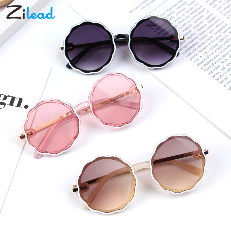 Zilead baby solbriller rund innfatning personlighet solbriller blondere barnebriller uv - motstandsdyktig trendy takrenne og jenter