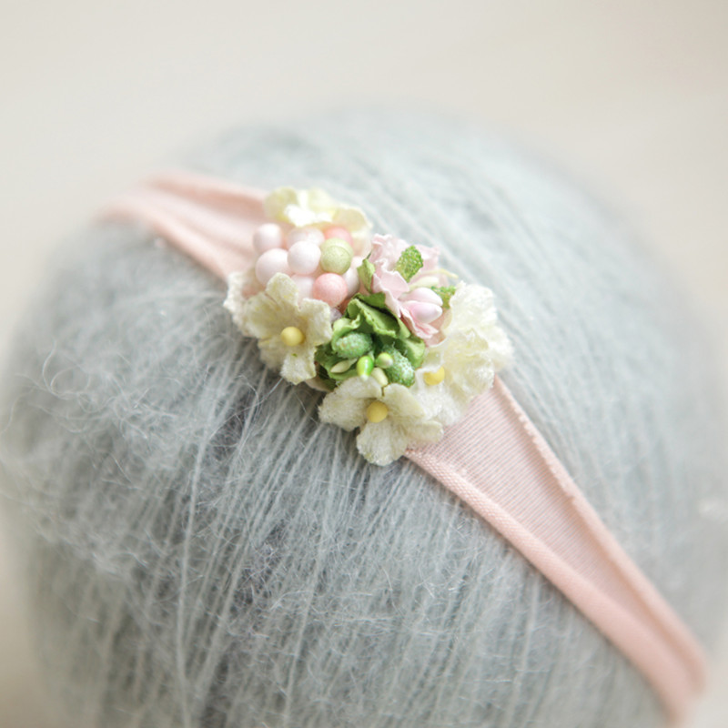 Pasgeboren baby hoofdband fotografie props camellia guirlande volle maan 100 dagen party studio hoofdtooi haar accessoires