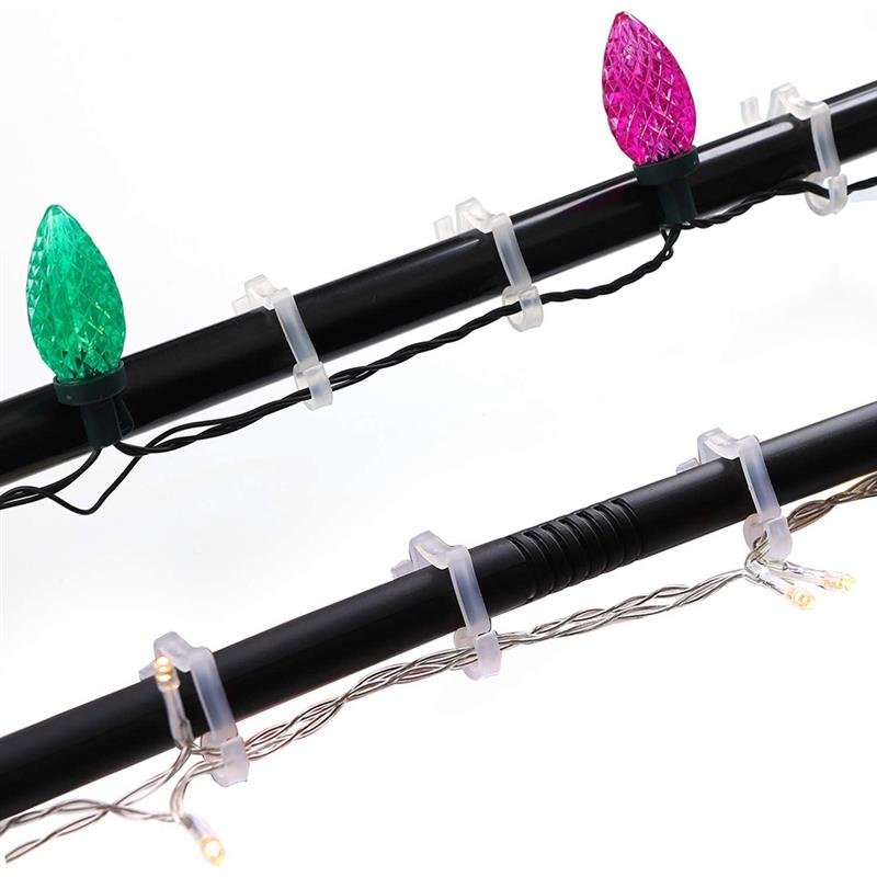 100Pcs Gutter Hangen Haken S Clip Haken Voor Kerst Decoratie Buiten Lichtslingers Licht Fairy Seizoen Kerst Decoratie