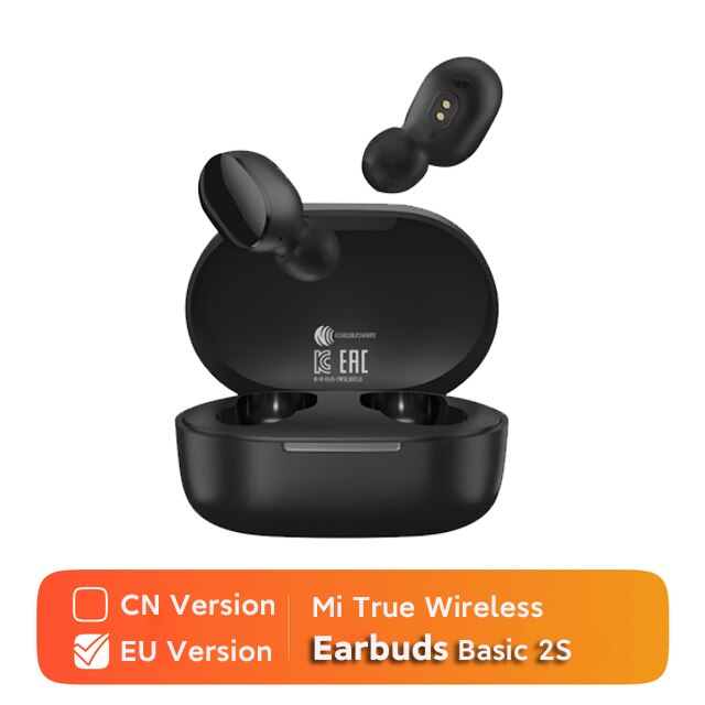 Xiaomi Redmi Airdots 2 słuchawki Bluetooth 5.0 Mi prawdziwe bezprzewodowe wkładki douszne podstawowy 2S zestaw słuchawkowy robić gier stereofoniczny gitara basowa redukcja szumów: Global Version