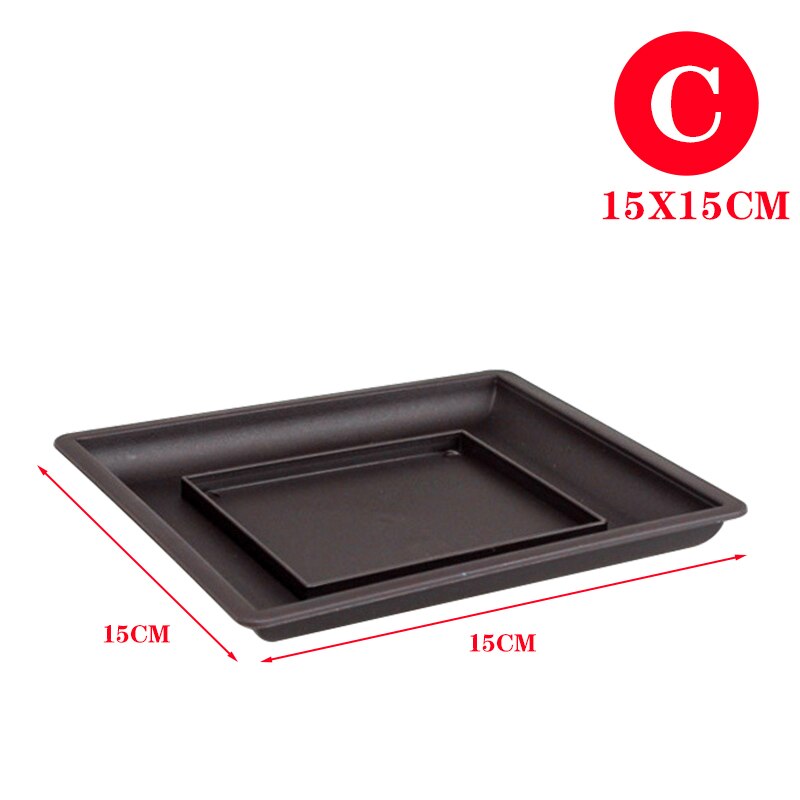 1Pc Imitatie Paars Zand Plant Tray Voor Plastic Bloempot Balkon Vierkante/Rechthoekige Potten Bonsai Kom Tuin Decoratie: C