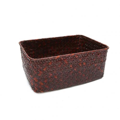 Handmade Weaving Fruit Basket Storage Rattan Cosmetics Cloth Vegetables Fruit Sundries Decoration Tea Basket Picnic Tools: Coffee L
