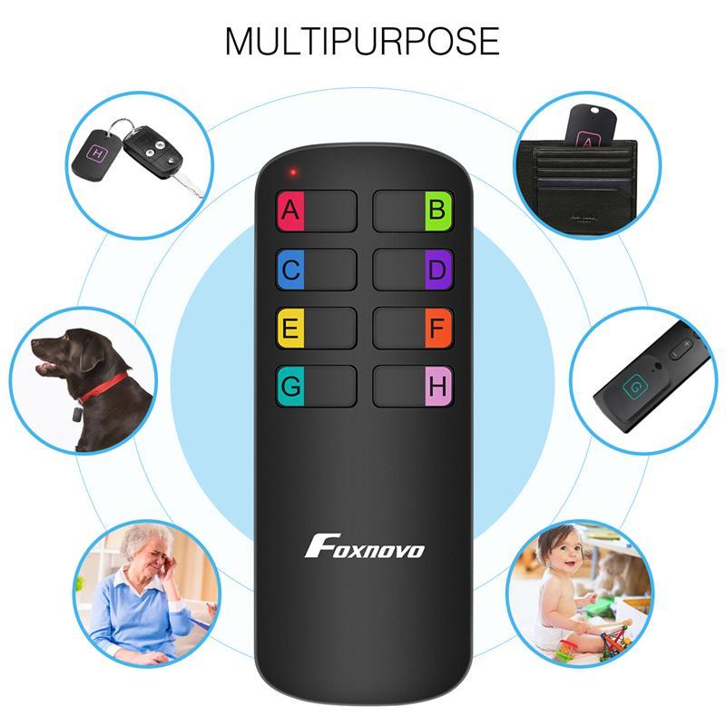 Anti-Lost Wireless Key Finder Locator Remote Control Alarm Keychain Locator Cell Phone Wallet Transmitter With 8 Receivers