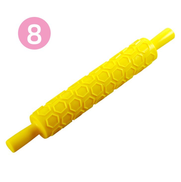 Rouleau à pâtisserie en plastique avec motif, accessoires de cuisine, pâtisserie, pâtisserie: 8