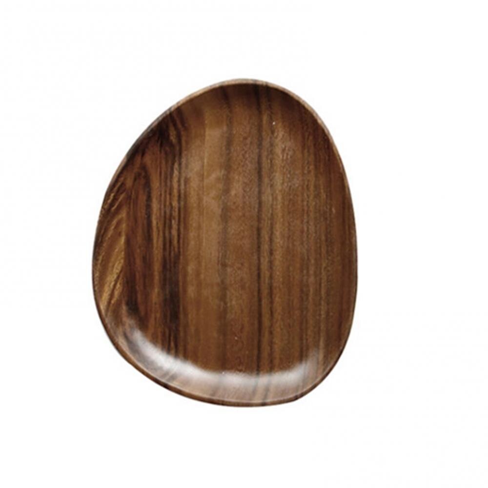 Tray Rectangle Wood Wooden Round Pastry Serving Plate Food Dish Dried Fruit Tableware: 1