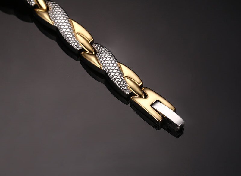 Ne se fanent jamais Bracelet magnétique pour les femmes torsadées aimants de thérapie de puissance saine Bracelets de magnétite Bracelets hommes bijoux de soins de santé