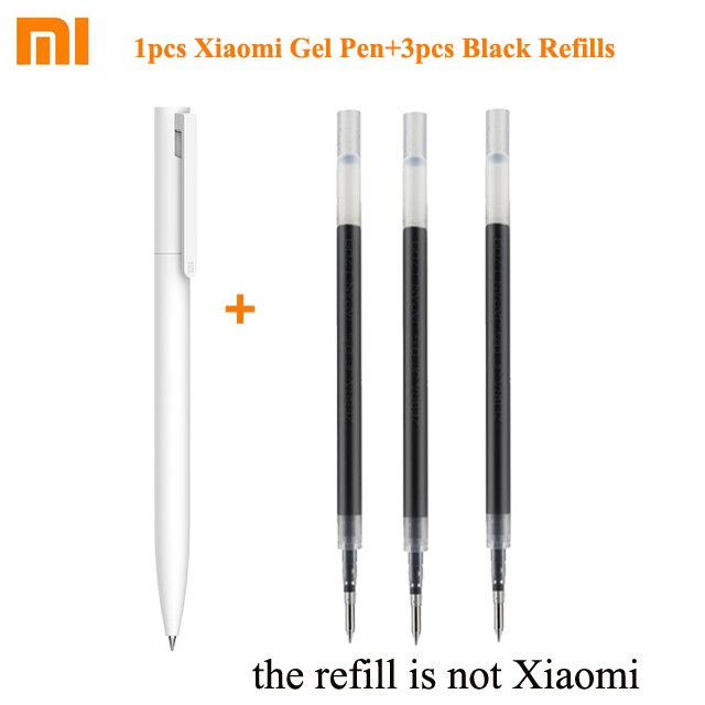 Original Xiaomi Mijia Gel Pen MI Pen 9.5mm Signing Pen PREMEC Smooth Switzerland Refill MiKuni Japan Ink (Black/Blue) Best: Silver