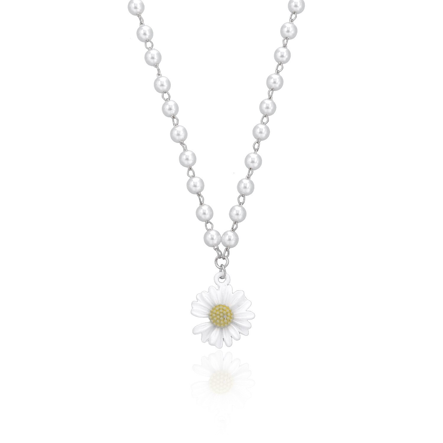 Nowe koreańskie piękne kwiaty Daisy kolorowe zroszony urok komunikat krótki Choker naszyjnik dla kobiet biżuteria wakacje: SP1287-YS