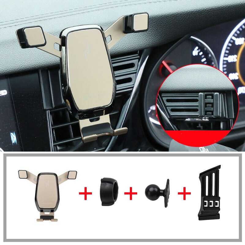 Car phone holder for buick regal gs interior modification air vent Mobile phone stand Navigation bracket: Golden