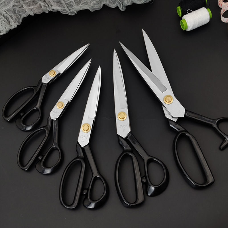 Tailor Scissors Manganese Steel Forging Handmade Scissors Sewing Cloth Cutting Clothing Scissors Household Large Scissors