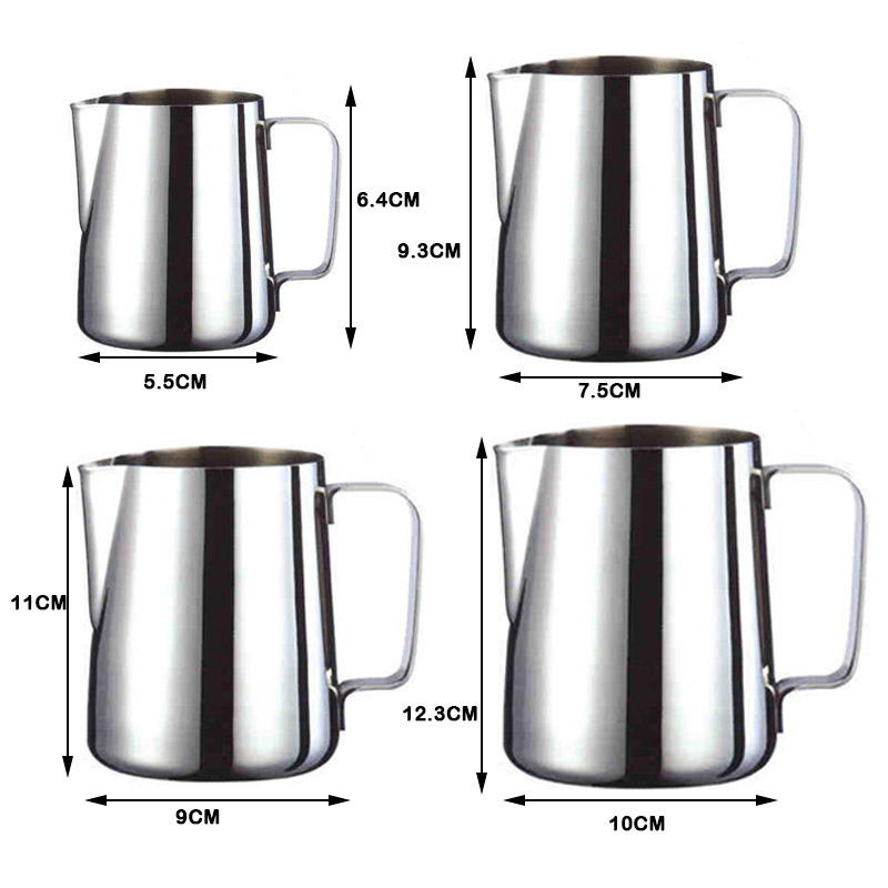 Handheld Stainless Steel Milk Frothing Jug Espresso Coffee Pitcher Barista Craft Coffee Latte Milk Frothing Jug Pitcher